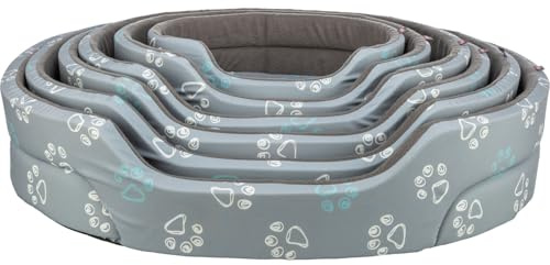 Trixie Jimmy Dog Bed, Grey, Cotton and Fleece, with Reversible Cushion and Non-Slip Base, 45 x 45 x 33 cm (65 x 55)