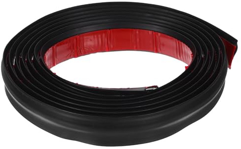 DOITOOL Bande de Seuil Autocollante en Tpe Souple Noire 3 Mètres – Baguette de Finition pour Sols Stratifiés, Moquettes et Carrelages – Barre de Transition Plate pour Protection