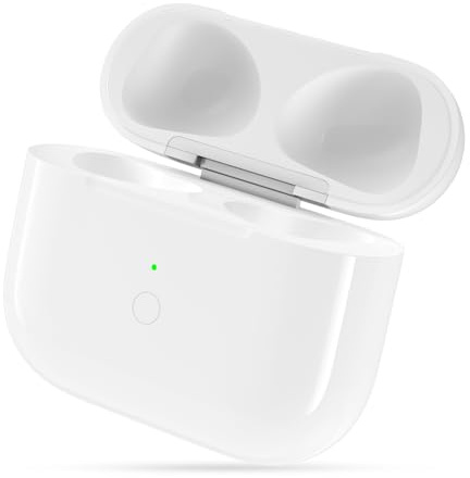 Custodia di ricarica wireless di ricambio con AirPods di terza generazione, compatibile solo con custodie per caricabatterie AirPod di terza generazione, con pulsante di sincronizzazione e porta L