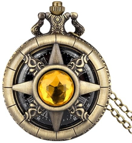 Gemstone Horology - Kristall-Chronometer, Ornate Fob Device, elegantes Skalendisplay | Artisan Quartz Wristless Accessory, Handbuch Power Elegant Souvenir, Collector Premium Heir Loom Display Case