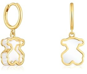TOUS Galaxy Collection Creolen, 18 kt vergoldet auf Silber und weißem Plexiglas, für Damen