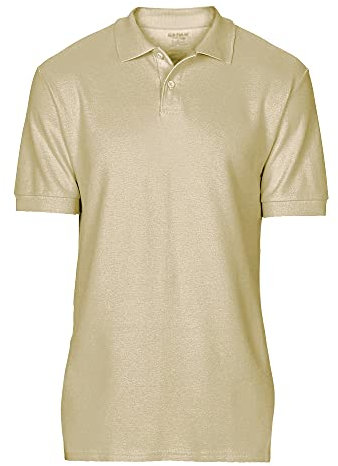 Gildan Softstyle men's short-sleeved double pique polo shirt., sand, L