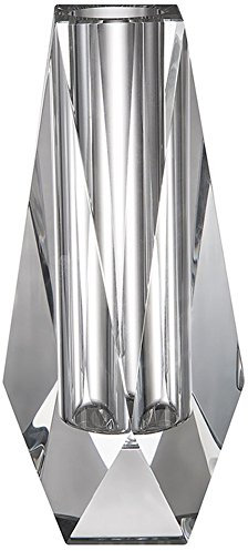 DONOUCLS Kristallvase (Höhe 16cm), Kristall Blume Knospe Vasen, Vielseitig für Blumensträuße, Tisch- & Regal-Deko, Stilvolles Geschenk (Hochzeit/Jubiläum), in Klar, Facettiert