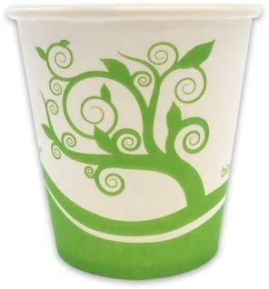 PZ 80 BICCHIERI DI CARTA BIODEGRADABILI COMPOSTABILI ML 120 PER CIOCCOLATA CALDA CAFFE' CAPPUCCINO BICCHIERE CARTONE TERMICO