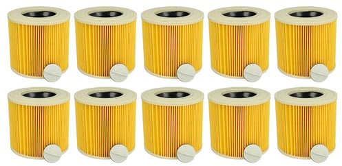 vhbw® 10x Set filtri a cartuccia sostituisce Kärcher 6.414-552.0 compatibile con aspirapolvere, aspiraliquidi, aspirapolvere multiuso, aspirapolvere industriale