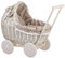 e-wicker24 Alles aus Weide Puppenwagen aus Weide mit Bettwäsche perfekte Geschenkidee Korbpuppenwagen schöner Spielzeug aus Korbgeflecht Korbwagen für Puppen Spielzeug für Mädchen (Beige 1)