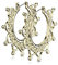 eeddoo® Damen Creolen-Ohrringe aus Edelstahl mit filigranen Ornament Design ((3) Gold)