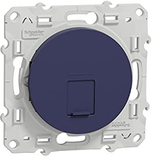 Schneider Electric - Odace, Prise RJ45 Cobalt, grade 3 (multimédia +) cat. 6A STP (longue distance) - S550477