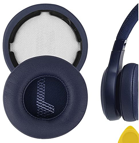 Geekria QuickFit Ersatz-Ohrpolster aus Protein-Leder für JBL Live 400BT Kopfhörer Ohrpolster, Reparaturteile (blau)
