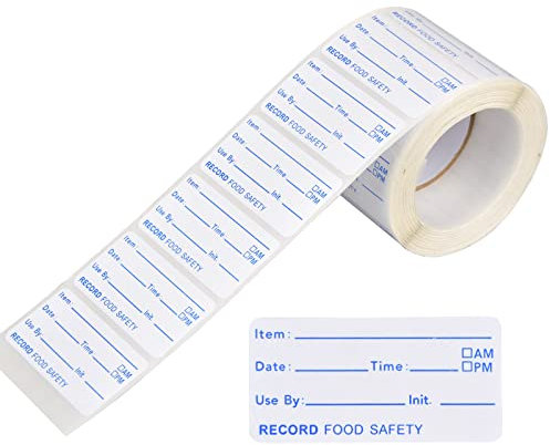 Data Adesivi 500 Pezzi Etichette Congelatore Autoadesivi Etichette di Cibo Congelatore Etichette Rimovibili per Cucina Casa Ristorante Congelatore Barattoli Contenitori BLU(2.5 * 5cm)