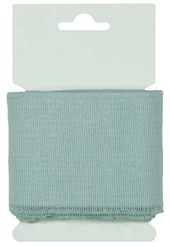 Cuff Bündchen Öko-Tex 135x7cm Strickbündchen Baumwolle in 50 Farben erhältlich, Farbe:065 - pastellblau