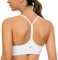 CRZ YOGA Damen Butterluxe Racerback Sport BH Gepolstert Ohne Bügel Y-Rücken Yoga Bra Sommer Atmungsaktiv Spaghetti Top Weiss L