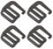 sourcing map 4Stk Metall Gurtband 0.98 25mm G-Haken Schiebeschnalle für Rucksack Mattschwarz