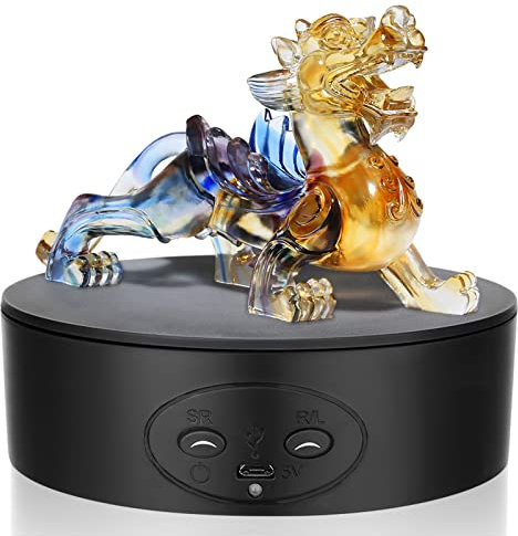 Electric Rotating Platform, 13cm Rotating Display Stand 5KG Load 360° Rotating Display Stand, Speed, Angle and Direction Adjustable Rotating Turntable for Display Jewelry, Clothing and Model