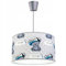 Light-Home Kinderzimmer Hängelampe - Deckenlampe aus Metall mit Stoff-Lampenschirm - E27 Fassung