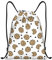 KIDINN Cookies Food Chip Kekse Druck Kordelzug Taschen, verstellbare Kordelzug-Tasche, Schwarz, Medium