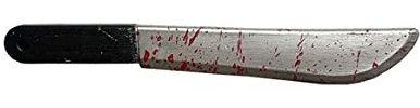 Vocoliday 1Pcs Halloween Plastic Knife Bloody Knife Prop for Halloween Party Zombie Costumes Cosplay Prop Decoration(Bloody Long Knife Prop)