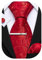 Barry.Wang Herren-Krawatten, Seide, einfarbig, Paisleymuster, formell, Satin, Einstecktuch, Party, klassisch, Hochzeit, Jahrestag, Geschenk-Box, 4 Stück, rote rose, Einheitsgröße