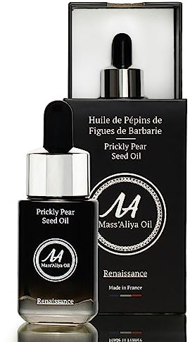 Mini Coffret-Huile de pépins de figue de barbarie.Mass Aliya Oil-Meilleur anti-âge et anti-rides naturel. Soin visage, corps.15 ml bouteille en verre+pipette. Pressée à froid. Made in France