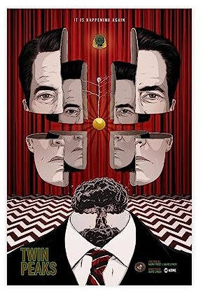 RIKCAT Poster aus der TV-Serie Twin Peaks, Leinwand, Schlafzimmer, Dekoration, Sport, Landschaft, Büro, Raumdekoration, Geschenk, ungerahmt, 30 x 45 cm