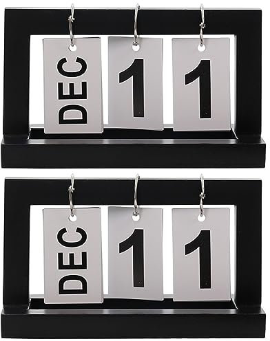 Abaodam 2st Kreativer Kalender Tischkalender Aus Kalenderblatt Umblättern Ewige Kalenderblöcke Heimkalender Vintage Holzkalender Stendig Kalender Anzeige Schreibtisch Hölzern Büro