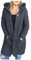 Nidddiv Chunky Knit Cardigan Ribbed Sweaters Thermal Winter Hoodies For Women Uk Hooded Thick Warm Outerwear Long Sleeve Button Down Cardigans Knited Jackets Solid Colour Loose Coats With Pockets