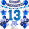 Deko 13. geburtstag Junge luftballon blau tortendeko 13 geburtstag Junge deko geschenk für 13. Geburtstag Junge blau Geburtstagsdeko 13 jahre Junge geburtstags deko ballon 13 Geburtstag Deko Junge
