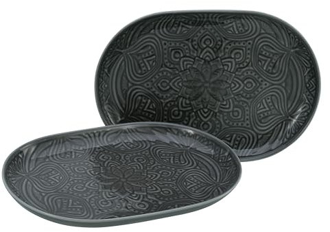 Creatable, 21628 Serie Orient Mandala - Vajilla de 2 piezas (porcelana), apta para lavavajillas y microondas, fabricado en Europa