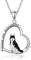Collier pingouin/cochon d'Inde/flamant rose/panda rouge/hippopotame/chat/canard/koala/ours/panda/axolotl/cardinal rouge en argent sterling 925 pour femme ou sœur, Argent sterling, Zircone cubique