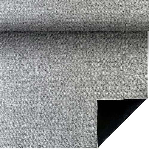 Polsterstoff 2x1,40 M. Polsterstoff Möbelstoff Meterware. Stoff für Sofa, Sessel, Kissen. Reißfest und Widerstandsfähig. Canvas Fabric Decorative (Mit Filzschicht, Perlgrau)