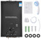 GPL 16L Scaldabagno a Gas Propano, Scaldabagno Istantaneo Senza Serbatoio da 32KW con Kit Doccia, Bruciatore per Caldaia per Campeggio, Camper, Casa (Nero)