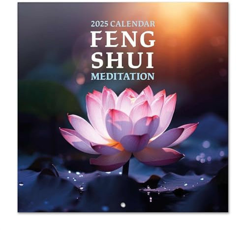 Kalender 2025 Wandkalender 2025 Grupo Erik Feng Shui Meditation Kalender 2025 Familienplaner 30 x 30 cm 12 Monate Jahreskalender Familienkalender 2025