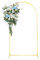 Metall Bogen Hintergrundständer, Gold Hochzeitsbogen Rahmen Set, Traubogen Hintergrund Stand, Blumen, Ballon, Bogen Dekoration für Geburtstag, Party, Hochzeit, Zeremonie (200 * 100 cm)