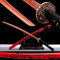 Katana en bois de style japonais,épée de samouraï en acajou naturel avec fourreau peint en bois massif,bokken fait à la main pour cadeaux,décoration,cosplay,affichage,entraînement de kendo-103 cm