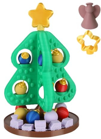 Pequeño árbol de Navidad para niños, juguete de decoración de tren de árbol de fiestas, árbol de Navidad con impresión para juego de tren de bebé, decoración festiva para niños de 3 a 5 años, árbol