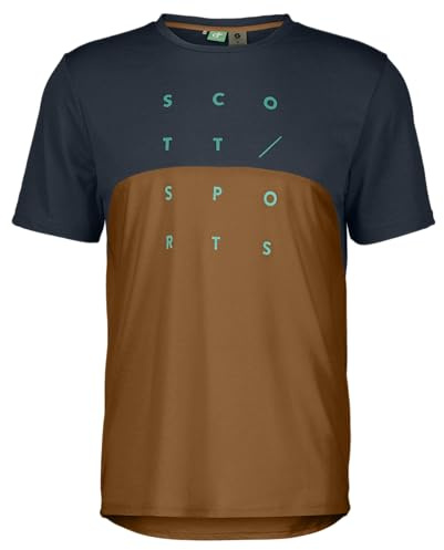 Scott Trail Flow DRI Fahrrad Trikot kurz Dark blau/braun 2025: Größe: M (46/48)