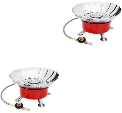SUPVOX 2 Pièces Réchaud Mini Tête De Poêle Fin De Four Pour Le Camping Bout De Fourneau à Gaz Tête De Poêle à Pique-