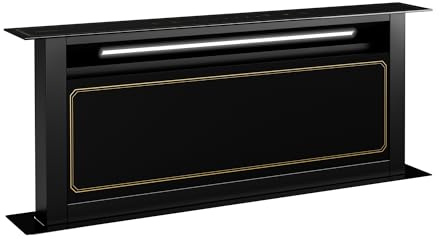 Klarstein Extractor de Encimera, Campana Cocina A++ Eficiencia, 714 m³/h, Silencioso 52 dB, Panel Táctil, Filtros Lavavajillas, Led, Negro