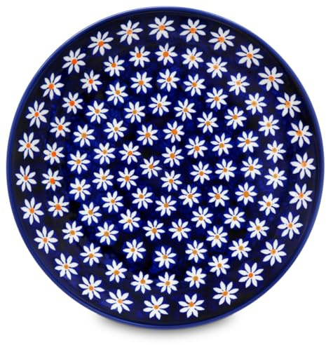 Bunzlauer keramik Teller Ø19,5 cm – flacher Frühstücksteller, Essteller, Speiseteller, Kuchenteller (Dekor 1311a)