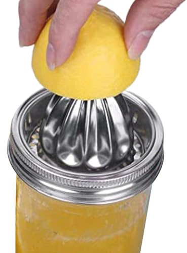 Edelstahls Zitrusreibahle, Zitronenpresse Edelstahls, Masons Jar Entsafterdeckel Aus Edelstahls, Metallzitrus Zitronensaft Squeezer, Wiederverwendbare Masons Jar Entsafter Deckel