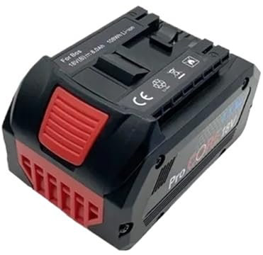 Batterie Au Lithium 8 Ah 10 Ah 12 Ah 15 Ah Batterie De Remplacement ProCORE, Compatible Avec Les Outils Sans Fil Bosch 18 V BAT609 BAT618 GBA18V 21700 Cellule D'alimentation Haute Puissance 5 C(1pc 8A
