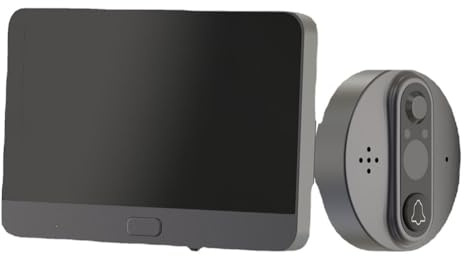 Fuhjythy 3MP Smart Life Tuya 1080P WiFi puerta campana ojo mirilla 5000mAh batería PIR detector de movimiento IR visor digital