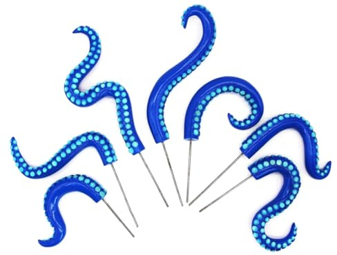 Rersduyt 7PCS SeaMonster Tentacles Octopus Tentacle Plant Stake Garden Stakes for Plant Decor Octopus Tentacle Stakes B