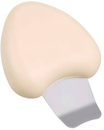 Hautschrubberspatel mit Herzdesign, Edelstahl Kunststoff | Beige 1 Stück-pack, für Nase und Talgpfropfen, Sanfte Anwendung, Reisepflege