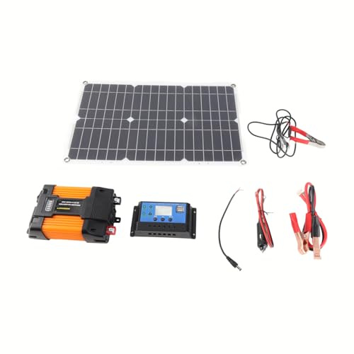 Système d'énergie Solaire Portable 4000W, onduleur 30A 12V 24V, contrôleur de Charge Solaire, Kit de Panneaux solaires 18W 18V (500W 12V à 220V)
