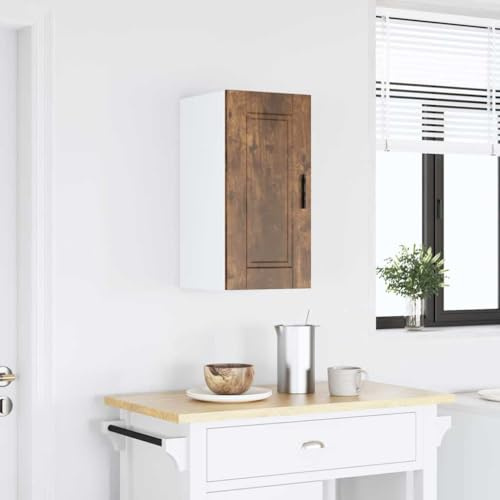 Plumbpyr Küchen-Hängeschrank Porto Räuchereiche Holzwerkstoff 30x31x60 cm Stauraum für Geschirr Teller Töpfe, Wandmontage für Küche Esszimmer Flur