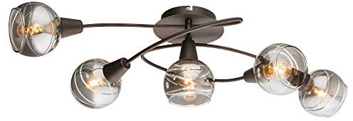 LED Decken Lampe Spot Strahler Glas Kugeln Lampe bronze rauch Schlaf Zimmer Beleuchtung Globo 54347 5