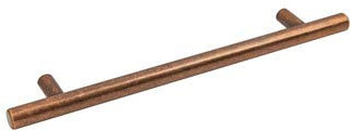 Abrafix Antique Copper Effect T Bar Rod Handle Kitchen Door Handles 128mm Hole Centres