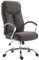CLP Bürostuhl XL Vaud mit Stoffbezug, Chefsessel, Drehstuhl mit Armlehnen, Bürodrehstuhl mit hochwertige Polsterung, max. Belastbarkeit 140 kg, Farbe:dunkelgrau