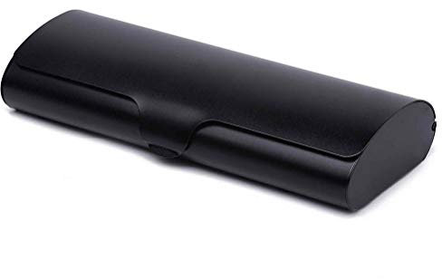 kuou Slim Aluminium Glasses Case, Lightweight Eyeglasses Case Spectacles Protection Case with Aluminium Outer Shell and Snap Lock for Women Men